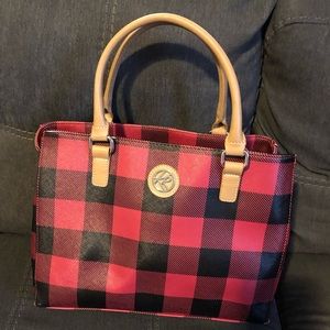 Kim Rogers Buffalo Plaid Satchel